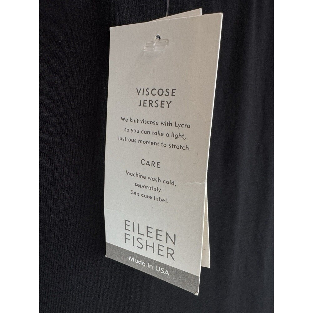 Eileen Fisher Viscose Jersey Black Skirt Size: Medium Petite NWT - Picture 3 of 8